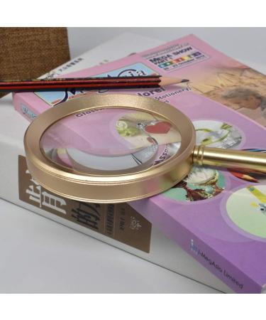 Glass 20 Times High-Definition Glass Old Reading Newspaper Student Children Old Men Gold Aluminum Hand-held Glass 185 Times 105 Times 75/90Mm Made in China - Buy Online on GoSupps.com