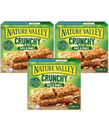 Nature Valley - Crunchy Oat & Honey Bars 3 pack of 5 bars. 630g total - Promo Pack