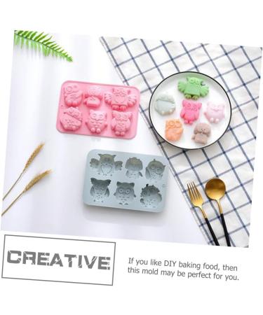 Milisten 4 Pcs Baking Cake Mold Homemade Soap Candle Silicone De para Gelatinas Owl Soap Molds Ice Cube Mold Roasting Pan Kitchen Baking Tool Silica Gel Baking Utensils Household 19.9x13.8cmx2pcs Bluex2pcs - Buy Online on GoSupps.com