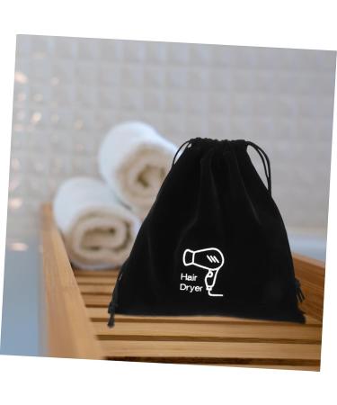 BIUDECO 10 Pcs Storage Bag Hair Dryer Storage Organizer Toiletry Organizer Travel Hair Black Flocking Cloth - Buy Online on GoSupps.com