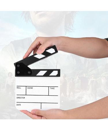 YUANJS Mini Clapperboard Acrylic Director Scene Clapperboard TV Movie Action Board Film Cut Prop with Pen(PAV1BWE3S) - Buy Online on GoSupps.com