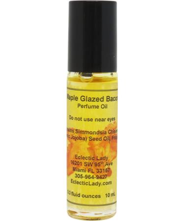 Eclectic Lady Maple Glazed Bacon Perfume Oil 0.3 Oz Portable Roll-On Fragrance with Long-Lasting Scent Delightful Essential Oils and Jojoba Oil For Daily Use 0.3 Fl Oz (Pack of 1)