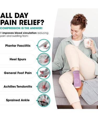 Modvel Ankle Brace Socks - Compression Sleeve for Sprains Tendonitis & Arthritis - Unisex Ankle Support for Sports & Running - Pink Large - Buy Online on GoSupps.com