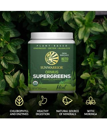 Organic Greens Powder Superfood Complex | Organic Super Greens Powder from Raw Juice with Probiotics Moringa Leaf & Electrolyte Minerals | Vegan Non-GMO No Added Sugar (Mint 45 Servings) Mint 7.88 Ounce (Pack of 1) - Buy Online on GoSupps.com