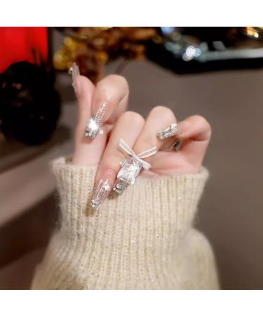 Handmade wearable nail bow detachable nail patch long duckbill shaped nail enhancement(Size:XS) - Buy Online on GoSupps.com