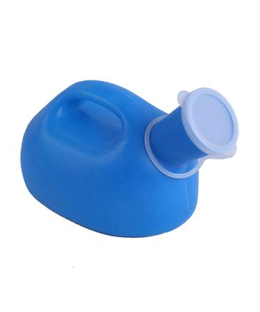 2000ML Male Urinal -Blue Portable Mens Potty Pee Bottle Collector Travel Toilet - 8.66in X 5.51in Happy