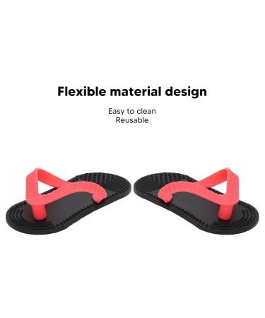 Silicone Flip-Flop Baby Bite Ring - Reusable Teething Toy for Gum Relief & Emotional Calm | Black - Buy Online on GoSupps.com