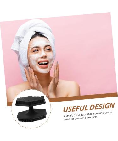 HAPINARY Face Brush Face Scrub Silicone Facial Scrubber Silicone Facial Cleansing Brush Facial Cleansing Brush Exfoliator Face Wash Brush Silica Gel Double Sided Makeup Brush 6.50X6.50X4.00CM Black - Buy Online on GoSupps.com