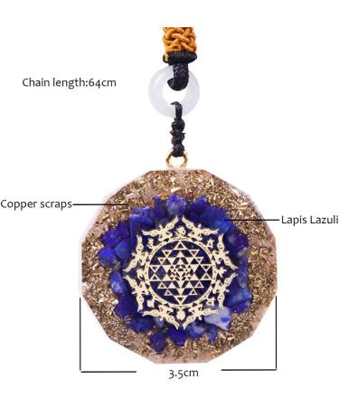 Lapis Lazuli Orgone Pendant For Men And Women Reiki Balancing Orgonite Energy Necklace Meditation Jewelry - Buy Online on GoSupps.com