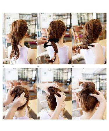 Buy Cuhza 4-Piece Magical Hair Knot Set - Upgraded Hair Bun Maker & Sponge Clips for Perfect Styling - 2 Large & 2 Small Black Donut Tools - Buy Online on GoSupps.com