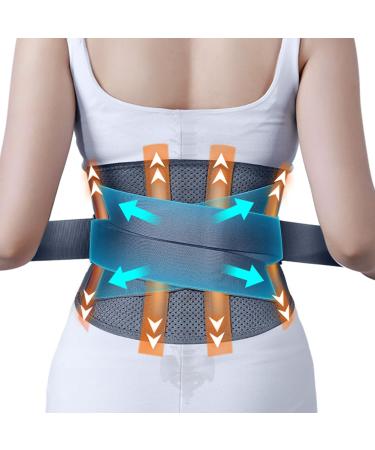 BigAlex Back Brace for Lower Back Pain Relief | Adjustable Lumbar Support Belt for Men & Women - Easy Fit with Metal Stays (L-Waist: 35-42 - Buy Online on GoSupps.com
