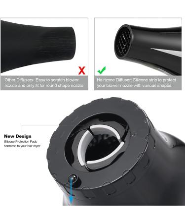 Adjustable Universal Hair Diffuser Nozzle for Natural Curly Wavy Hair - Black - Buy Online on GoSupps.com
