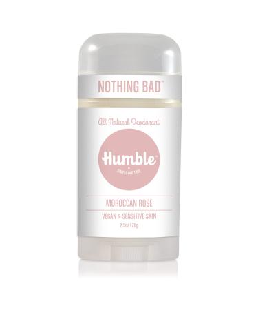 Humble Brands All Natural Vegan Aluminum Free Deodorant Stick for Sensitive Skin, Lasts All Day, Safe, and Certified Cruelty Free, Moroccan Rose, Pack of 1 Moroccan Rose 2.5 Ounce (Pack of 1)
