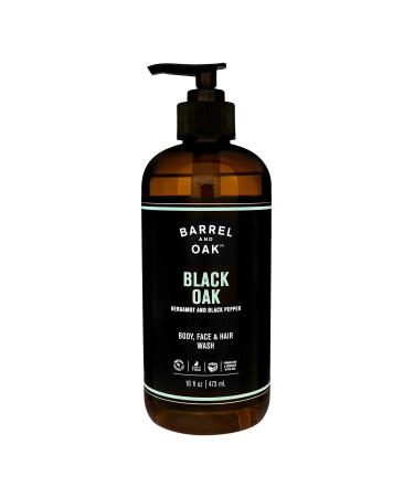Barrel and Oak - All-In-One Body Wash, Men's Body Wash, Men's Soap for Hair, Face, & Body, Refreshing & Balanced Cleanser, Essential Oil-Based Scent, Warm Oak & Spicy Bergamot, Vegan (Black Oak, 16 oz) - Buy Online on GoSupps.com