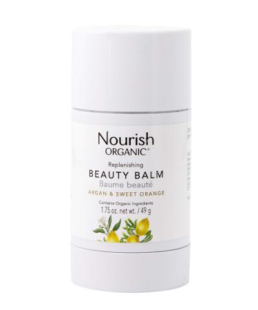 Nourish Organic | Replenishing Beauty Balm - Argan & Sweet Orange | GMO-Free, Cruelty Free, USDA Certified Organic (1.75oz)