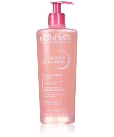 Bioderma - Sensibio Foaming Gel - Foaming Cleanser - Cleanser and Makeup Remover - Facial Foaming Cleanser for Sensitive Skin 16.7 Fl Oz (Pack of 1)