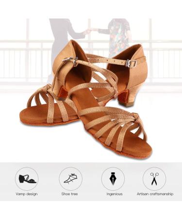 Soft Comfortable Latin Dance Shoes for Kids & Girls - 4 cm Heel Light Brown Size 30 EU | Fashionable & Durable - Buy Online on GoSupps.com