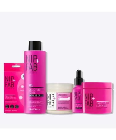 Nip + Fab Blemish Be Gone Regime Set | Salicylic Acid Fix | Detoxify Smooth Calm Moisturise Skin | Hyaluronic Acid | Niacinamide