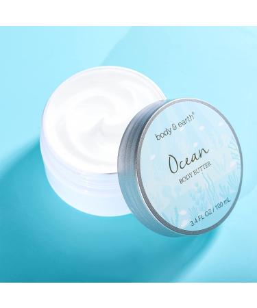 Ocean Scented Spa Gifts Set for Women - 5 Pcs Bath & Body Collection with Candle, Body Butter, Hand Cream & Bath Bomb - Buy Online on GoSupps.com