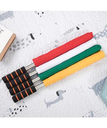 INOOMP Referee Flags Set - Stainless Steel Hand Flags for Soccer, Volleyball, Football - Track and Field Sports Training Gear - Includes White and Yellow Flags - Buy Online on GoSupps.com