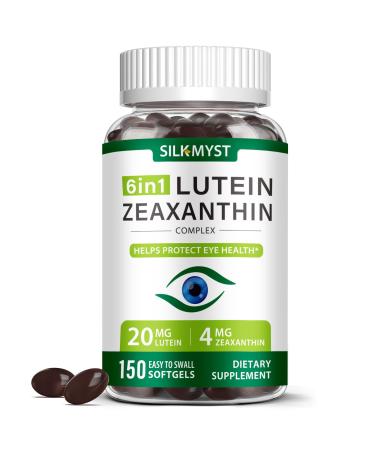 Lutein and Zeaxanthin Supplement-Eye Vitamins 150 Softgels 20mg Lutein & 4mg Zeaxanthin with Vitamins C E Zinc Copper for Blue Light Protection Eye Health Support 5 Months Supply 150 Count (Pack of 1)