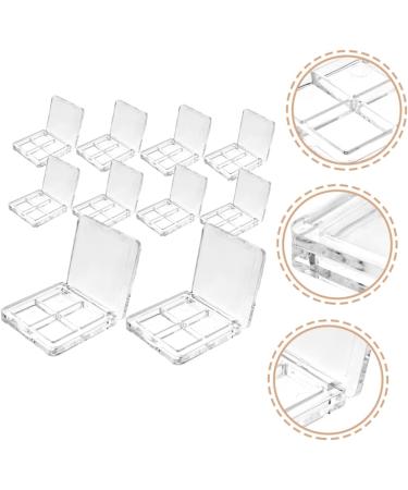 Healeved 40 Pcs Boxes Eye Shadow Box Empty Makeup Samples Eyeshadow Pallets 4 Grid Make up Transparent Box 6x6cmx4pcs Transparentx4pcs - Buy Online on GoSupps.com