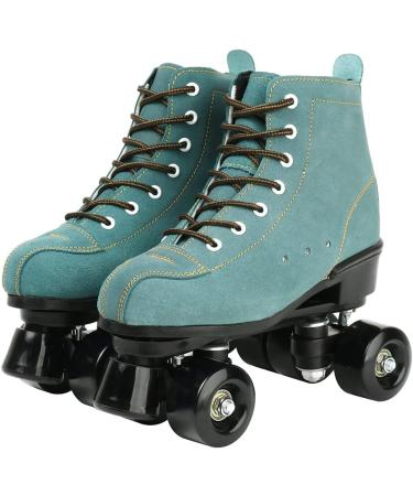 High-top Roller Skates for Women Men | Shiny Blue Four Wheels Roller Skates | Includes Shoes Bag | Size 38 - Buy Online on GoSupps.com