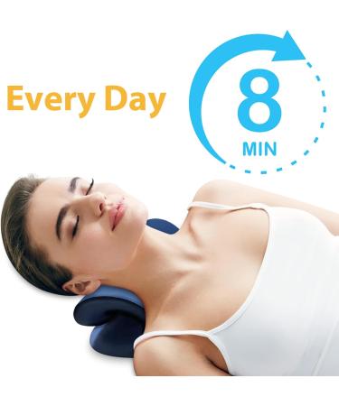 Anzorhal Neck & Shoulder Massage Cushion | Cervical Traction Device for Pain Relief | Dark Blue | Effective Neck Pain Headache & Shoulder Pain Relief - Buy Online on GoSupps.com