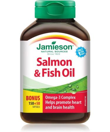 Jamieson Salmon and Fish Oil 1 000 mg & Vitamin D 2500IU NEW 180 Tablets SUPPLEMENT + VITAMIN 9658 - Buy Online on GoSupps.com