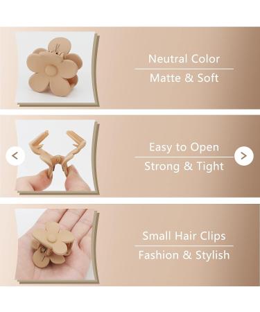 Hapdoo 16 PCS Flower Small Hair Clips - Matte Daisy Clips for Women & Girls | Non-Slip Strong Hold Mini Hair Accessories - Buy Online on GoSupps.com