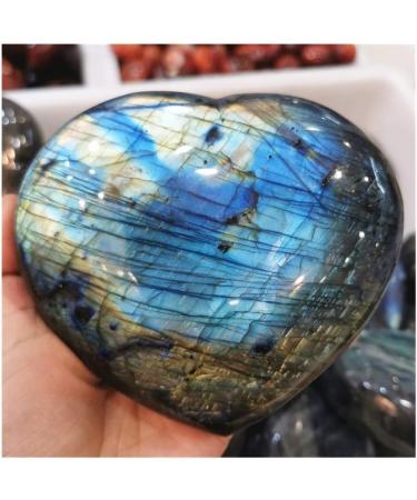 Natural Crystal 1 Piece of 500-600 g Natural Gemstone Labradorite Heart Moonstone Gemstone Crystal Heart Quartz Gift Power Stone Crystal JZIGTDEM - Buy Online on GoSupps.com