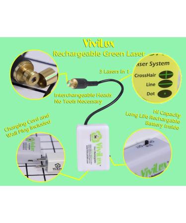 ViviLux 3-in-1 Rechargeable GREEN Laser System with Adjustable Line  Crosshairs and Dot Illumination Heads  Innovative Sewing and Quilting Notion for Precise Stitching  Mounts with HOOK AND LOOP TAPE 1.US Plug - Buy Online on GoSupps.com