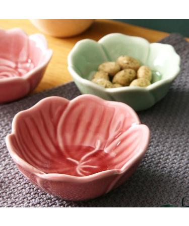 Fruit Bowl Snack Containers Flower Shaped Ceramic Dipping Bowl Soy Sauce Plate Mini Condiment Porcelain Sauce Bowl Dipping Candy Serving Plate Breakfast Bowls (Color : B) (A) - Buy Online on GoSupps.com