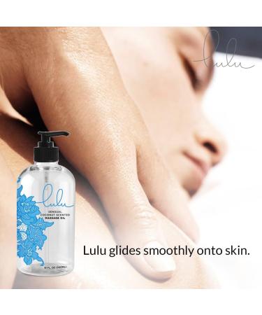 Lulu Massage Oil with Fractionated Coconut Oil - 16 Ounce | Best Coconut Massage Oil for Relaxation & Hydration - Buy Online on GoSupps.com