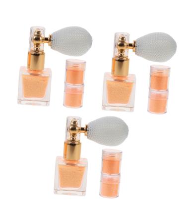 Beavorty 3 sets Highlighter Make for Loose Gloss Shimmering High Makeup Shimmer Face Nail Spray Sparkle Orangex3pcs 7.4X6.8CMx3pcs