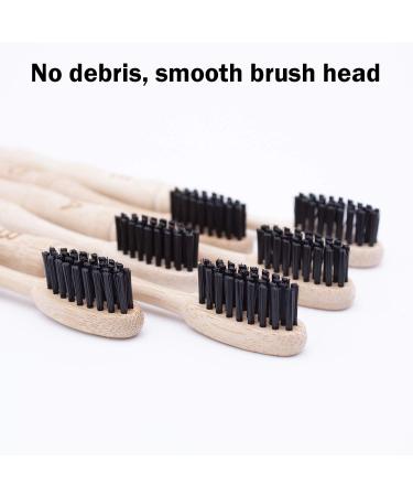 Organic Bamboo Toothbrushes - Vegan, Biodegradable, Eco-Friendly (Pack of 6) - Buy Online on GoSupps.com