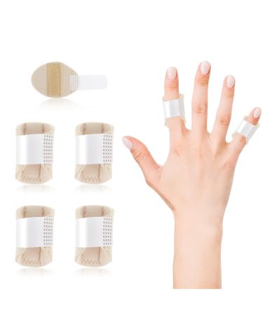Sibba 5 Pcs Thumb Finger Splints Pinky Finger Splint Finger Brace Knuckle Sleeves Rings Adjustable Stabilizer Breathable Hand Joint Finger Support Fit Straightening Arthritis Sprained