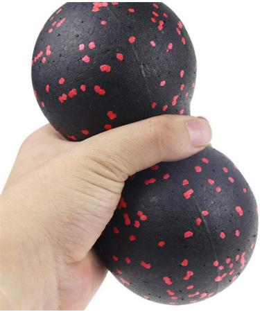 Buy Peanut Massage Ball - Double Lacrosse Trigger Point Duo Ball for Myofascial Release | Black Red - International Shipping Available - Buy Online on GoSupps.com