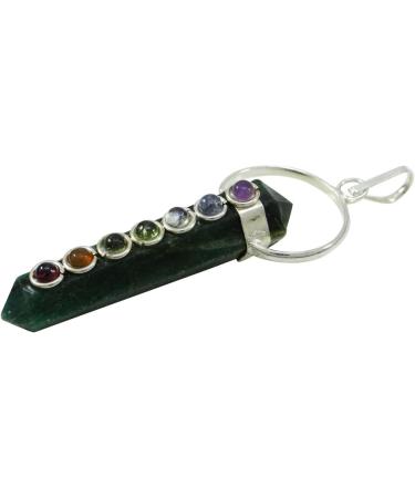 Harmonize Aventurine Stone Pencil Wand 7 Chakra Balancing Therapy Pendant Reiki Healing Crystel Spiritual - Buy Online on GoSupps.com