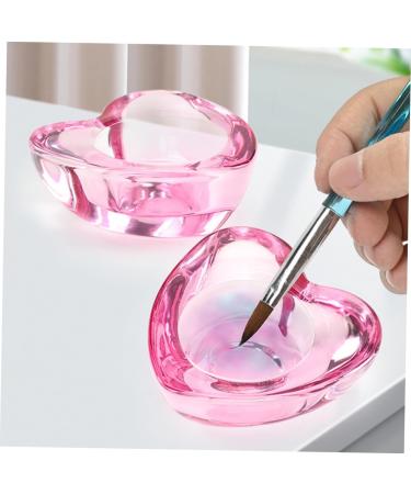 minkissy Nail Cup Nail Art Dish Nail Dish Bowl Nail Dampen Dish Dappen Dish for Acrylic Nails Jewelry Dish Acrylic Nail Tools Nail Dipping Dish Nail Art Cup Pink Glass Crystal Plate Cup - Buy Online on GoSupps.com