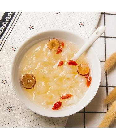 SIJIYUNLI-White Ear and Goji Berry Soup 99g/bag 3.49oz/bag no cooking for breakfast brewing a kind of semi-transparent white fungus snow fungus White Snow Fungus Mushroom Tremella Fuciformis Unbleached - Buy Online on GoSupps.com