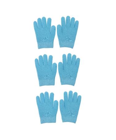Ipetboom 3 Pairs Moisturizing Gel Gloves Gel Moisturizing Gloves Hand Gloves Womens Glove Overnight Moisturizing Gloves Moisture Gloves Gauntlet Hydrating Gloves Hand Mask Spa Miss Cotton