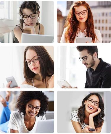 Square Blue Cut Computer Glasses - Unisex UV Protection Anti Glare & Blue Light Filter for Eye Safety - Buy Online on GoSupps.com