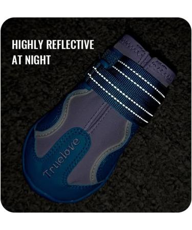 MOKCCI Truelove Dog Boots Waterproof - Reflective Straps for Small Medium & Large Dogs (4 Pack) - Purple - Buy Online on GoSupps.com