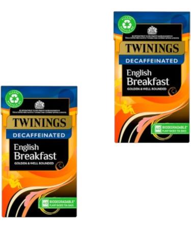 Traditional English Tea 4 Pack Decaffeinated Bundle - Contains 2 x Twinings English Breakfast Decaf & 2 x Twinnings Earl Grey Decaf (160 Bags Total) - Buy Online on GoSupps.com