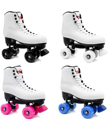 2 Pack Roller Skate Toe Stops Plugs - 82A PU Rubber Brake Stoppers - White Replacement Accessories - Buy Online on GoSupps.com