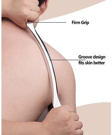 VOOKOKT Gua Sha Tool - Stainless Steel Scraping Massage Tool for Muscle Pain Relief - IASTM Long Bar for Neck Back & Arm Relaxation - Buy Online on GoSupps.com