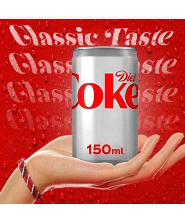 Diet Coke Cans Pack of 12 (150ml) Taste and Fizz with Zero Calories - Sold by VR Angel - Buy Online on GoSupps.com