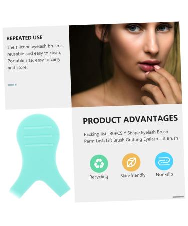 NOLITOY Eyelash Extension Lift Tools - 90 Pcs Y-Shaped Mascara Brush for Perfect Fake Eyelashes | Plastic Silicone Eyelash Brush - 4.5x3.5CM - Buy Online on GoSupps.com