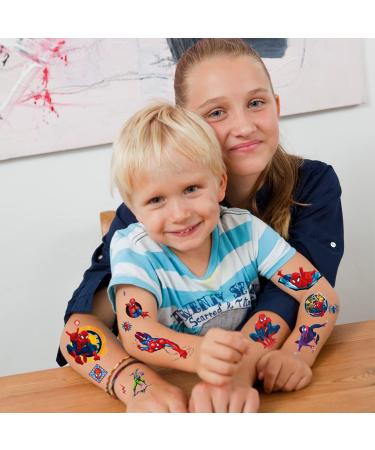Spiderman Temporary Tattoos Stickers - Birthday Party Supplies & Decorations for Kids | 12 Sheets - Ideal for Boys, Girls, Classroom Rewards - Buy Online on GoSupps.com